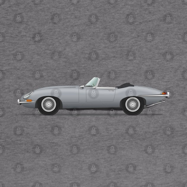 Jaguar E Type Roadster Mist Grey by SteveHClark